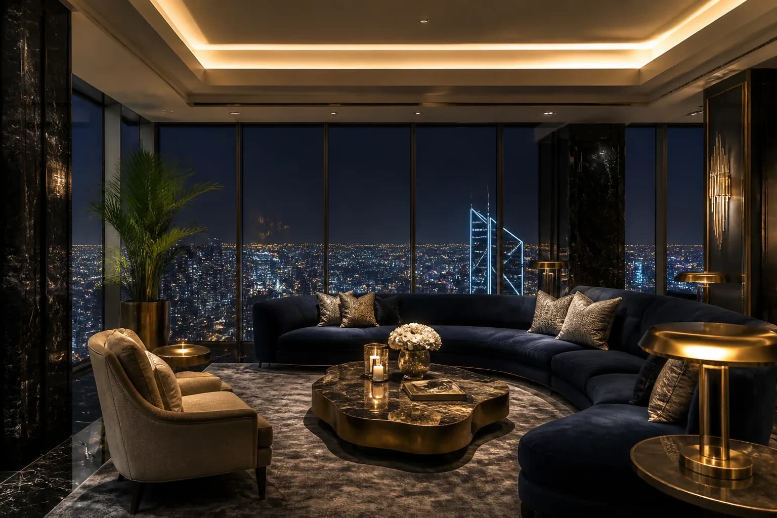 Observatory penthouse living room